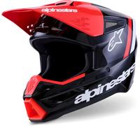 Alpinestars S-M3 Radium, casque de motocross L Noir/Rouge/Blanc Noir/Rouge/Blanc