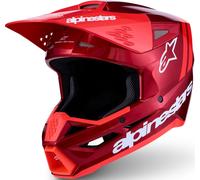 Alpinestars S-M3 Radium Casque de motocross, Rouge/Blanc, Taille XS (53/54)