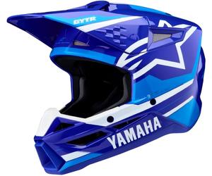 Alpinestars S-M3 Yamaha, casque de motocross pour jeunes YS Bleu/Bleu Clair/Blanc Bleu/Bleu Clair/Blanc