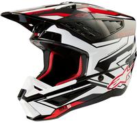 Alpinestars S-M5 Action 2 2024 Casque de motocross, noir-blanc-rouge, taille XL pour homme