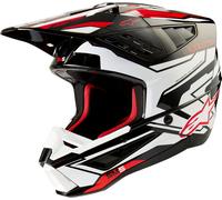 Alpinestars S-M5 Action 2, casque de motocross S Noir/Blanc/Rouge Noir/Blanc/Rouge