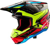 Alpinestars S-M5 Action 2, casque de motocross XS Noir/Jaune Néon/Rouge/Bleu Noir/Jaune Néon/Rouge/Bleu