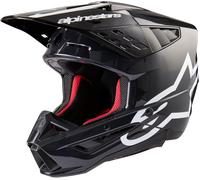 Alpinestars S-M5 Corp, casque de motocross S Gris Foncé/Blanc Gris Foncé/Blanc