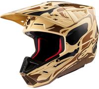 Alpinestars S-M5 Mineral, casque de motocross XS Mat Beige/Marron Foncé/Noir Mat Beige/Marron Foncé/Noir