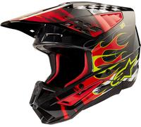 Alpinestars S-M5 Rash, casque de motocross S Gris Foncé/Rouge/Jaune Néon Gris Foncé/Rouge/Jaune Néon
