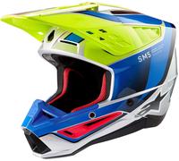 Alpinestars Casque cross SM5 Sail Jaune fluo / Bleu émaillé / Argent XL