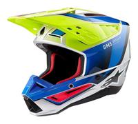 Alpinestars Casque de motocross S-M5 Sail 2024 ECE22.06 Bleu/Jaune M (57/58)