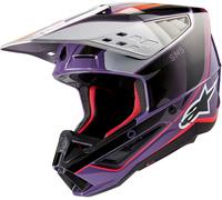 ALPINESTARS Casque moto S-M5 Sail Violet / Black / Silver Glossy
