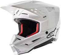 Alpinestars S-M5 Solid 2024 Casque de motocross, blanc, taille L pour homme
