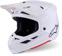 Casque Cross Alpinestars SM7 Solid Blanc brillantS Blanc brillant