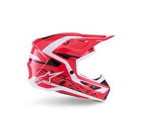 Alpinestars S-M7 Deed Casque de Motocross, Rot/Schwarz, M (57/58)