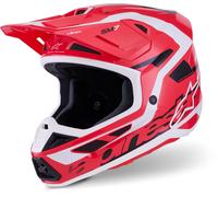 Alpinestars S-M7 Deed Casque de motocross, Rouge/Noir, Taille M (57/58)