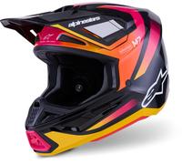 Alpinestars S-M7 Rise Casque de motocross, noir/rose, Taille XL (61/62)