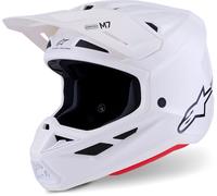 Alpinestars S-M7 Solid, casque de motocross S Blanc Blanc