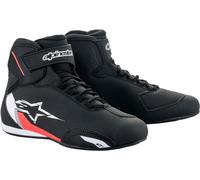 Alpinestars Sektor Chaussures de moto, Noir/Blanc/Rouge, Taille 40