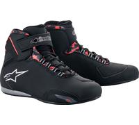 Alpinestars Sektor, chaussures étanches 12.5 US Noir/Gris Foncé/Rouge Néon Noir/Gris Foncé/Rouge Néon
