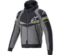 Alpinestars Sektor V2 Hoodie de moto, Gris/Noir/Jaune, Taille S