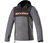 Alpinestars Sherpa Hoodie, veste en textile S Noir/Gris/Rouge Néon Noir/Gris/Rouge Néon