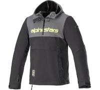 Alpinestars Sherpa Hoodie, veste en textile XL Gris/Noir/Jaune Néon Gris/Noir/Jaune Néon