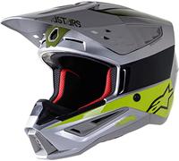 Alpinestars SM5 Bond Casque de Motocross Argenté M