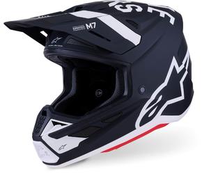 Alpinestars SM7 Dasher Casque de motocross, noir-blanc, taille M pour homme