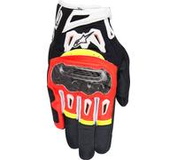 Alpinestars SMX-2 Air Carbon V2 Gants de moto, noir-rouge-jaune, taille S pour homme