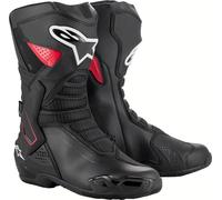 Alpinestars SMX-6 Drystar® v3 Bottes de moto imperméables, noir-blanc-rouge, taille 45 pour homme