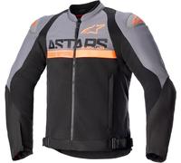 Alpinestars SMX Air Veste textile de moto perforée, Noir/Gris/Orange, Taille S