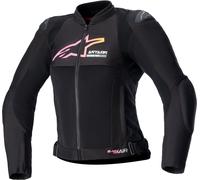 Alpinestars Stella SMX Air Veste textile de moto perforée pour dames, noir-rose, taille L pour femmes