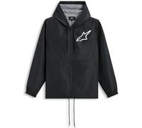 Alpinestars Speeder Chromium Windbreaker, veste en textile L Noir/Blanc Noir/Blanc