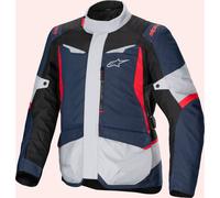 Alpinestars ST-1 Veste textile de moto imperméable, noir-rouge-bleu, taille XL pour homme
