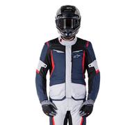 Alpinestars ST-1 Veste textile de moto imperméable, schwarz/blau/rot, XL