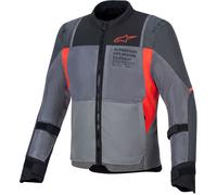 Alpinestars ST-2 Air Blouson textile de moto, gris-rouge, taille 3XL pour homme