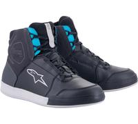 Alpinestars Stella Chrome Drystar Chaussures de moto imperméables pour dames, noir/bleu, Taille 5,5