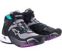 Alpinestars Stella CR-X Drystar Chaussures de moto pour dames, Noir/Gris/Violet, Taille 9,5 (42)