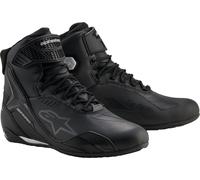 Alpinestars Stella Faster 4 Drystar imperméable Chaussures de moto pour femmes, Noir/Argent, Taille 8,5 (40,5)