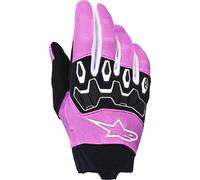 Alpinestars Stella Full Bore V2 Gants de motocross pour femmes, noir-blanc-rose, taille L