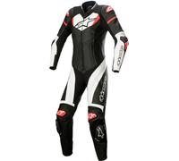 Alpinestars Stella GP Plus Costume de moto 1 pièce pour dames en cuir, Noir/Blanc/Rouge, Taille 48