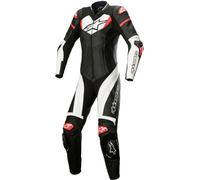 Alpinestars Stella GP Plus Costume de moto 1 pièce pour dames en cuir, noir-blanc-rouge, taille 48 pour femmes