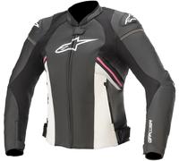 Alpinestars Stella GP Plus R V3 Veste en cuir de moto de dames, noir/blanc/rose, Taille 40