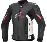 Alpinestars Stella GP Plus R V4 Femmes Moto Cuir/Textile, noir-blanc-rose, taille 38