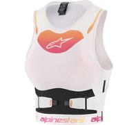 Alpinestars Stella Plasma, gilet de protection pour femmes L Blanc/Orange/Fuchsia Blanc/Orange/Fuchsia