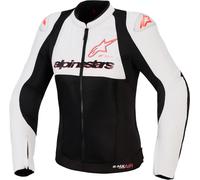 Alpinestars Stella SMX Air Veste textile de moto perforée pour dames, Noir/Blanc/Gris, Taille 2XL