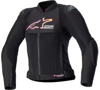 Alpinestars Stella SMX Air Veste textile de moto perforée pour dames, noir-rose, taille L pour femmes