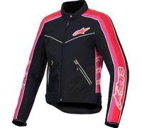 Alpinestars Stella T-Dyno WR Veste textile de moto pour femmes, noir-rose, taille L