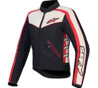 Alpinestars Stella T-Dyno WR Veste textile de moto pour femmes, noir-rouge-beige, taille XS