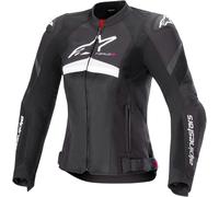 Alpinestars Stella T-GP Plus R V4 Airflow Veste textile de moto pour femmes, noir-blanc, taille M