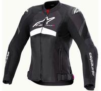 Alpinestars Stella T-GP Plus R V4 Airflow Veste textile de moto pour femmes, noir-blanc, taille S