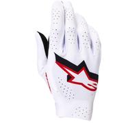 Alpinestars Gants cross Supertech Blanc/Noir/Rouge Feu