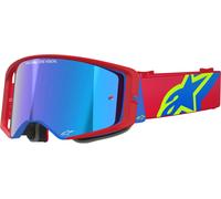 Alpinestars Supertech Corp Absolute Vision Mirror Lunettes de motocross, Rouge/Bleu, Taille unique